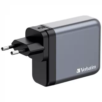 Ładowarka sieciowa VERBATIM GaN GNC-200, 200W, 3x USB-C, 1x USB Ładowarka sieciowa VERBATIM GaN GNC-200, 200W, 3x USB-C, 1x USB