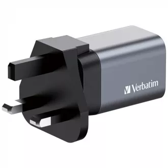 Ładowarka sieciowa VERBATIM GaN GNC-35, 35 W, 1x USB-C, 1x USB Ładowarka sieciowa VERBATIM GaN GNC-35, 35 W, 1x USB-C, 1x USB