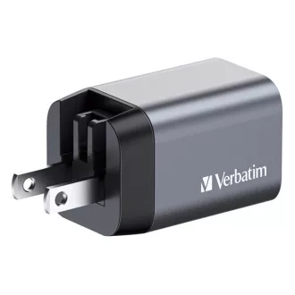 Ładowarka sieciowa VERBATIM GaN GNC-35, 35 W, 1x USB-C, 1x USB Ładowarka sieciowa VERBATIM GaN GNC-35, 35 W, 1x USB-C, 1x USB