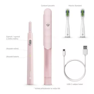 Szczoteczka soniczna TrueLife SonicBrush Slim20 różowa