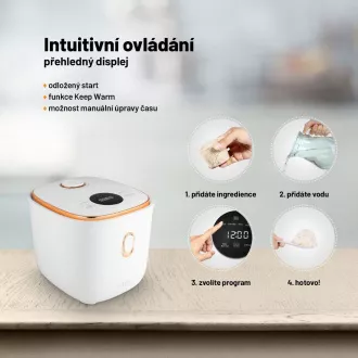 Wielofunkcyjny ryżowar Lauben 1200WR Rose Gold Edition - urządzenie do gotowania ryżu