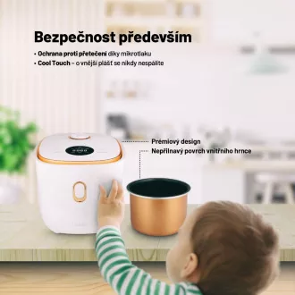 Wielofunkcyjny ryżowar Lauben 1200WR Rose Gold Edition - urządzenie do gotowania ryżu