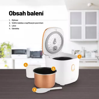 Wielofunkcyjny ryżowar Lauben 1200WR Rose Gold Edition - urządzenie do gotowania ryżu