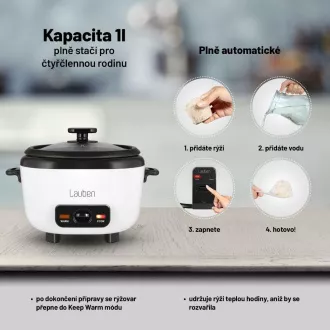 Urządzenie do gotowania ryżu Lauben Square 1000WB