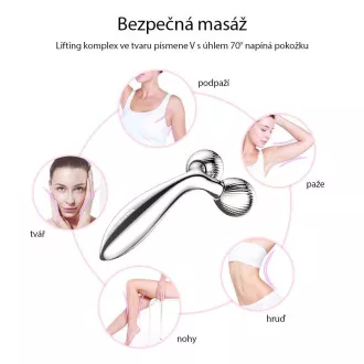 TOUCHBEAUTY 1613AS Wałek do masażu twarzy srebrny
