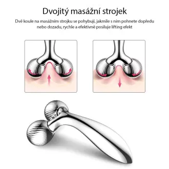 TOUCHBEAUTY 1613AS Wałek do masażu twarzy srebrny