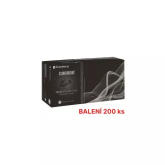 Rękawice nitrylowe Cranberry® Carbon, bardzo miękkie (bez lateksu), czarne - 200 szt., M