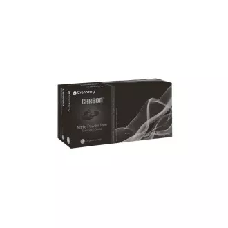 Rękawice nitrylowe Cranberry® Carbon, bardzo miękkie (bez lateksu), czarne - 200 szt., M