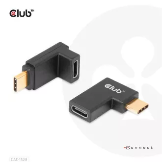 Zestaw 2 adapterów kątowych Club3D USB-C Gen2, 4K120Hz, 240W, (M/F)