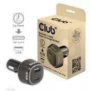Ładowarka samochodowa Club3D do laptopów 63 W, 2 porty (USB-A   USB-C)