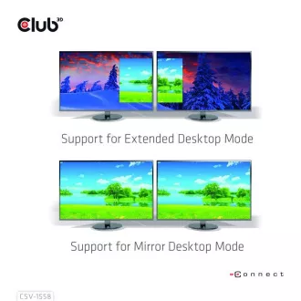 Club3D Video hub MST USB-C do 2xHDMI   USB-C PD 3.0, 4K60Hz