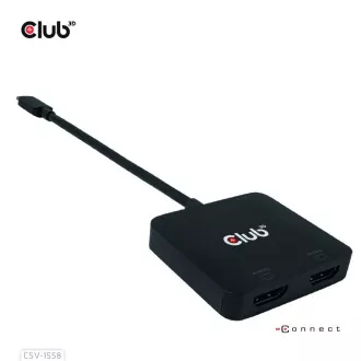 Club3D Video hub MST USB-C do 2xHDMI   USB-C PD 3.0, 4K60Hz