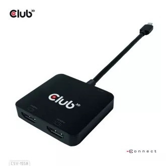 Club3D Video hub MST USB-C do 2xHDMI   USB-C PD 3.0, 4K60Hz