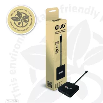 Club3D Video hub MST USB-C do 2xHDMI   USB-C PD 3.0, 4K60Hz