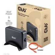 Ładowarka podróżna Club3D 240 W w technologii GaN, 4xUSB-C, obsługa PPS   PD 3.1