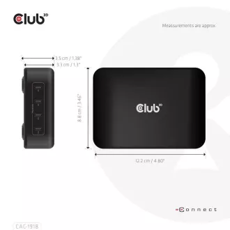 Ładowarka podróżna Club3D 240 W w technologii GaN, 4xUSB-C, obsługa PPS   PD 3.1