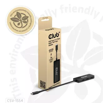 Club3D Hub MST USB-C do 3xHDMI, pojedynczy: 8K30Hz, potrójny: 4K60Hz