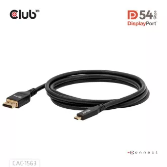 Dwukierunkowy kabel Club3D USB-C do DisplayPort 2.1 DP54, 8K120Hz, 4K480Hz, 2m Dwukierunkowy kabel Club3D USB-C do DisplayPort 2.1 DP54, 8K120Hz, 4K480Hz, 2m