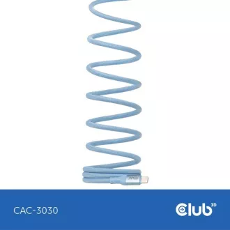 Magnetyczny kabel USB-C Club3D, 240 W PD3.1, 480 Mb/s, 2 m, niebieski