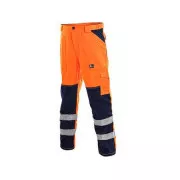 Spodnie CXS NORWICH, ostrzegawcze, męskie, pomarańczowo-niebieskie, rozmiar 46