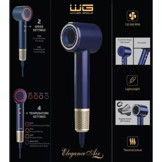 WG - Suszarka do włosów WG Elegance Air, 1600W, niebieska