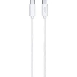 WG – Kabel danych Type-C do Type-C, 2 metry, 3 A, 60 W, biały WG – Kabel danych Type-C do Type-C, 2 metry, 3 A, 60 W, biały
