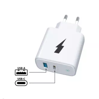 WG - Ładowarka sieciowa 2x USB 38W, 1x USB-C PD 20W   1x USB-A QC 3.0 18W, biała