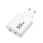 WG - Ładowarka sieciowa 2x USB-C 50W, 1x USB-C PD 30W   1x USB-C PD 20W, biała