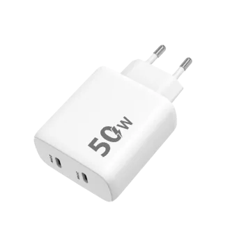 WG - Ładowarka sieciowa 2x USB-C 50W, 1x USB-C PD 30W   1x USB-C PD 20W, biała