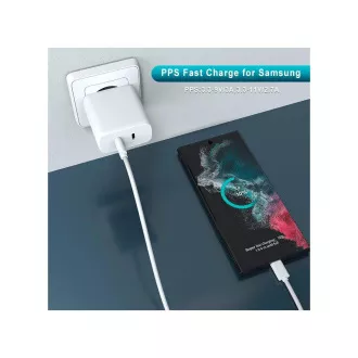 WG - Ładowarka sieciowa 2x USB-C 50W, 1x USB-C PD 30W   1x USB-C PD 20W, biała