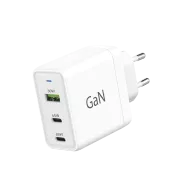 WG - Ładowarka sieciowa GaN 3x USB, 1x USB-A 30W   2x USB-C 65W, biała