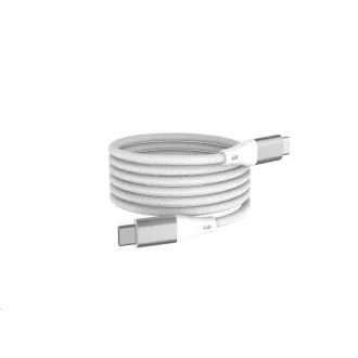WG - Kabel do transmisji danych Type-C do Type-C, 1 metr, 3A, 60W, magnetyczny samozwijający się, biały