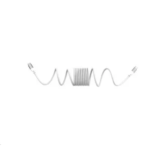 WG - Kabel do transmisji danych Type-C do Type-C, 1 metr, 3A, 60W, magnetyczny samozwijający się, biały