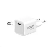 WG - GaN 1x USB-C, PD 20W, 5V-9V-12V, biały