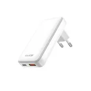 WG - Ładowarka sieciowa GaN 2x USB, 1x USB-C 30W   1x USB-A 18W, biała