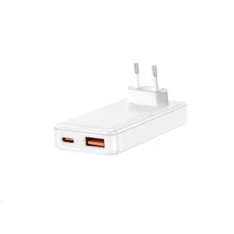 WG - Ładowarka sieciowa GaN 2x USB, 1x USB-C 30W 1x USB-A 18W, biała WG - Ładowarka sieciowa GaN 2x USB, 1x USB-C 30W 1x USB-A 18W, biała