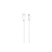 WG - Kabel do transmisji danych Typ-C do USB-A / 2m / 3A / nylonowy oplot / biały