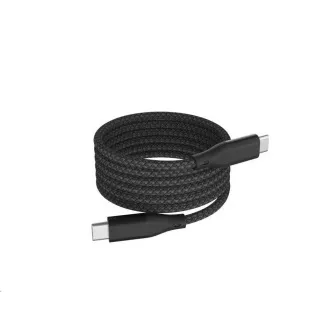 WG - Kabel do transmisji danych Typ-C do Typ-C / 1m / 3A / 60W / Magnetyczny samozwijający się / nylonowy oplot / czarny