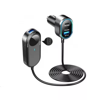 WG - Hub ładowarki samochodowej / 100W / 6 portów USB / 2x USB-A   4x USB-C / z przedłużaczem