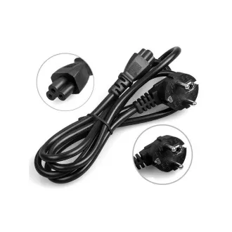 WG - Kabel zasilający WG Mickey Mouse / CEE 7/7 do IEC C5 / 1, 5m / czarny