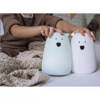 Rabbit & Friends Lampka dotykowa miś ze sterowaniem | Biały
