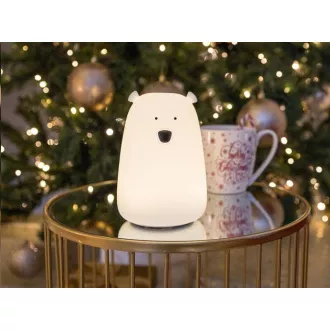 Rabbit & Friends Lampka dotykowa miś ze sterowaniem | Biały