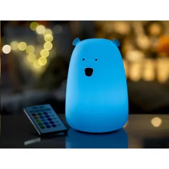 Rabbit & Friends Lampka dotykowa miś ze sterowaniem | Niebieski