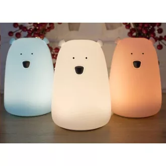 Rabbit & Friends Lampka dotykowa miś ze sterowaniem | Niebieski