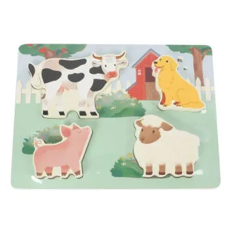 Drewniane puzzle dotykowe dla dzieci – Farma Drewniane puzzle dotykowe dla dzieci – Farma