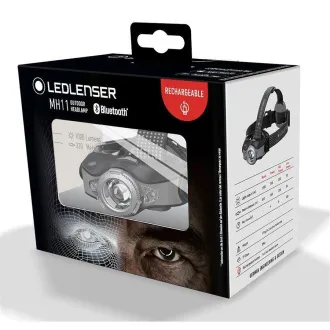 Latarka czołowa Ledlenser MH11, szara