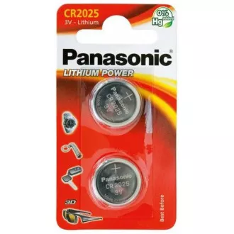 Bateria litowa PANASONIC (przycisk) CR-2025EL / 2B 3V (blister 2szt)