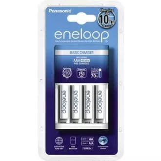 PANASONIC NAB. KJ51MCC04E 4xAAA ENELOOP N, 800 mAh do AA/AAA (Blistr 4szt   ładowarka)