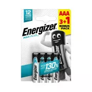 Energizer LR03/4 Max Plus AAA 3 1 gratis