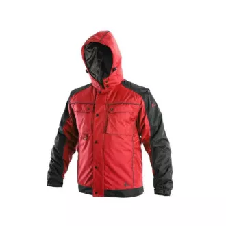 Kurtka CXS IRVINE, zimowa, męska, czerwono-czarna, rozmiar 2XL